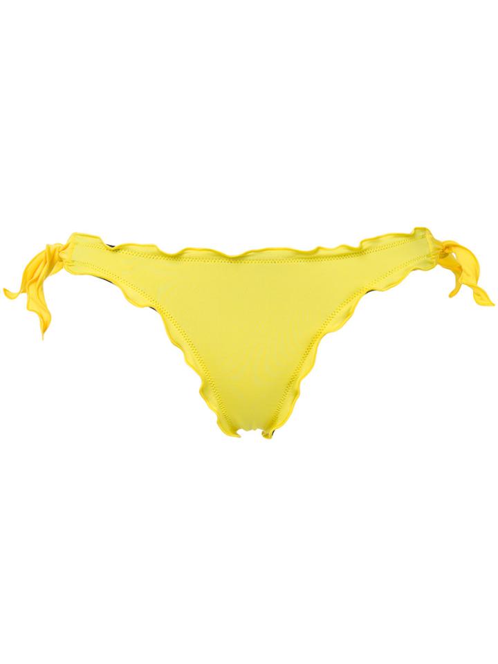 Ermanno Scervino Frill Bikini Bottom - Yellow & Orange