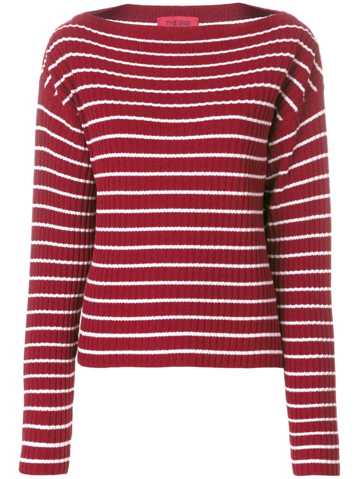 The Gigi Striped Sweatshirt - Pink & Purple