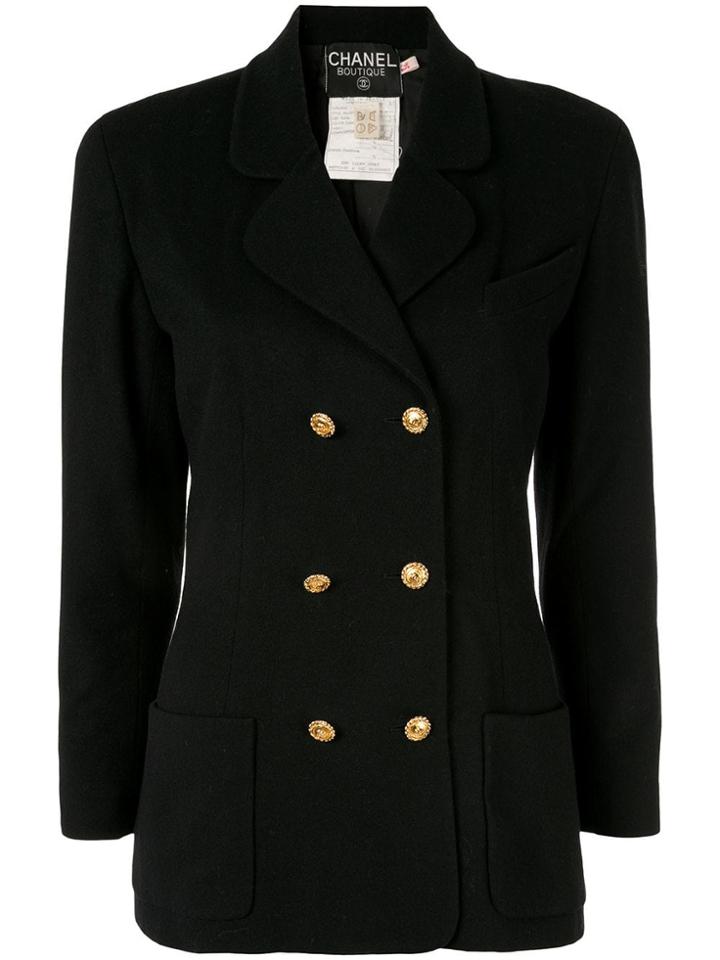 Chanel Vintage Chanel Long Sleeve Jacket - Black