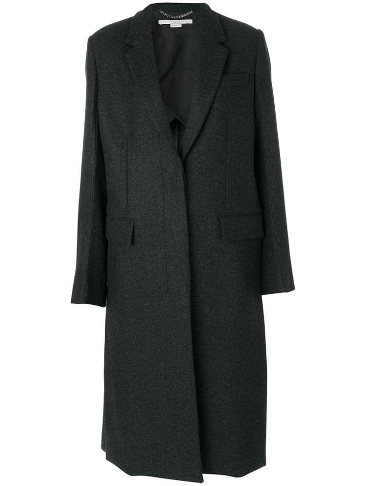 Stella Mccartney Long Concealed Coat - Grey