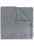 Loro Piana Frayed Edge Scarf, Men's, Grey, Silk/cashmere