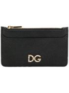 Dolce & Gabbana Crystal Embellished Logo Wallet - Black