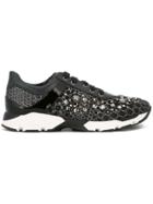René Caovilla Embellished Sneakers - Black