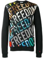 Moschino Freedom Print Jumper - Black