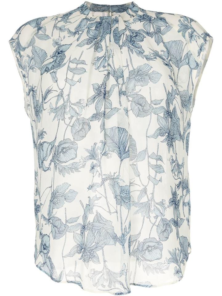 Tomorrowland Floral Sleeveless Blouse - White