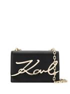 Karl Lagerfeld Logo Plaque Crossbody Bag - Black