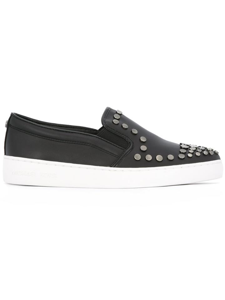 Michael Michael Kors Studded Slip-on Sneakers - Black