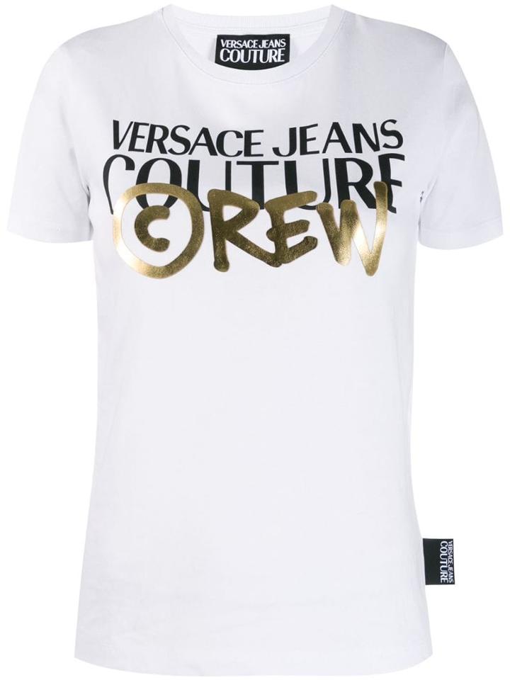 Versace Jeans Couture Logo Printed T-shirt - White