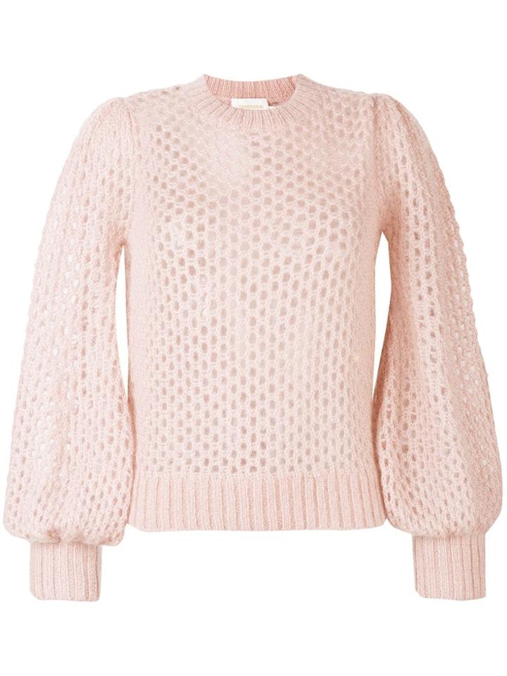 Zimmermann Open Knit Jumper - Pink & Purple