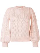 Zimmermann Open Knit Jumper - Pink & Purple