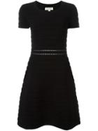Michael Michael Kors Ribbed Dress, Women's, Size: Medium, Black, Viscose/nylon/spandex/elastane/cotton