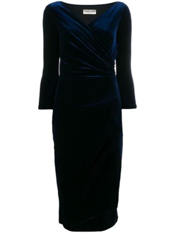 Le Petite Robe Di Chiara Boni Velvet Midi Dress - Blue