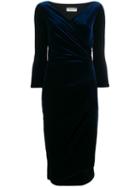 Le Petite Robe Di Chiara Boni Velvet Midi Dress - Blue