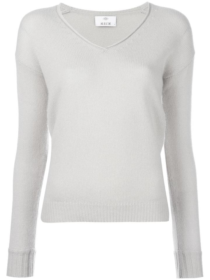 Allude V-neck Jumper, Women's, Size: Large, Nude/neutrals, Cashmere