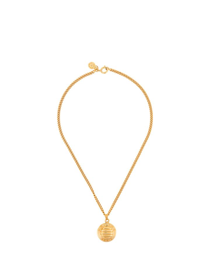 Céline Vintage Logo Necklace - Metallic