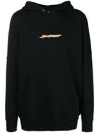 Palm Angels Arrows Logo Print Hoodie - Black