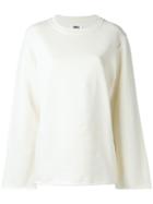 Mm6 Maison Margiela Oversize Sweatshirt, Women's, Size: Small, Nude/neutrals, Cotton