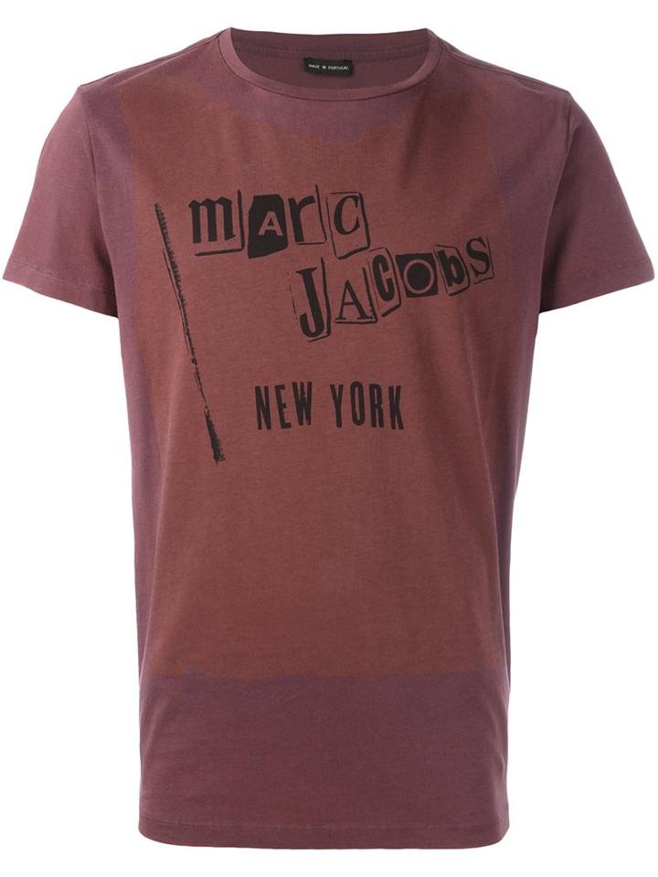 Marc Jacobs Logo Print T-shirt, Men's, Size: Large, Red, Cotton
