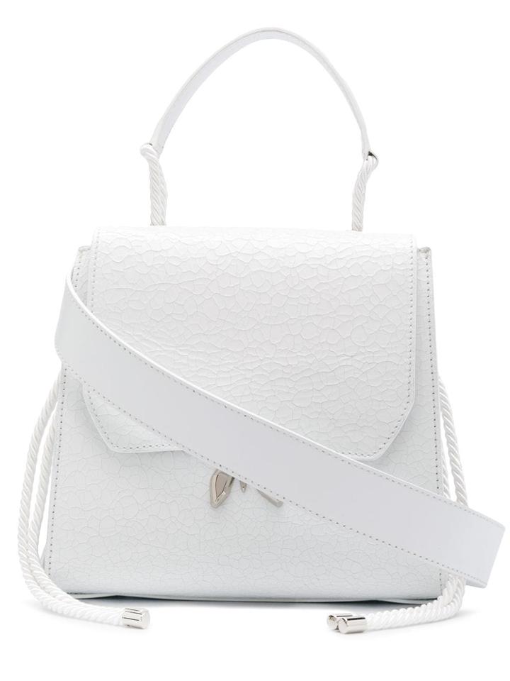 Patrizia Pepe Foldover Top Tote - White