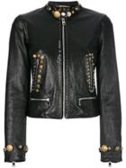 Dolce & Gabbana Embellished Leather Jacket - Black