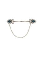Dolce & Gabbana Crystal-embellished Pin Brooch - Silver