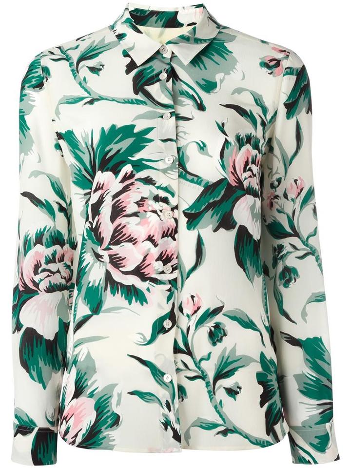 Burberry Floral Print Shirt, Women's, Size: 10, Silk