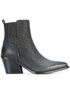 Sartore Embossed Ankle Boots - Black