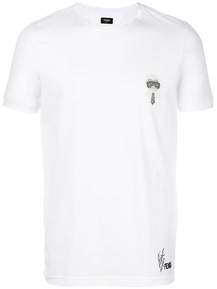Fendi Fendi X Karl Lagerfeld Karlito T-shirt - White