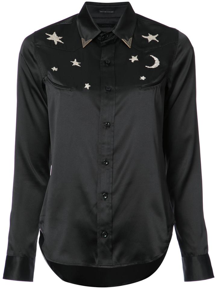 Mother Embroidered Shirt - Black