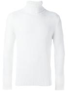 Eleventy Roll Neck Jumper, Men's, Size: Small, White, Virgin Wool
