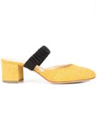 Chloe Gosselin Olea Contrast Strap Mules - Yellow & Orange