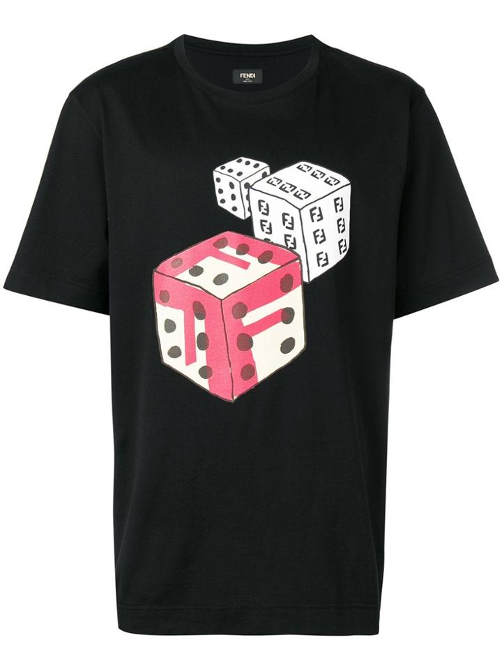 Fendi Dice Print T-shirt - Black