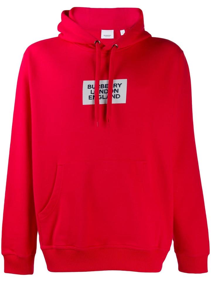 Burberry Burberry London England Patch Hoodie - Red