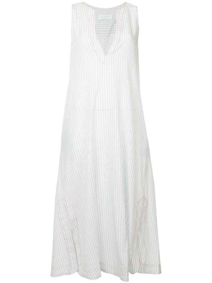 The Upside Striped Shift Dress - White