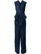 Tome Tied Front Sleeveless Jumpsuit - Blue