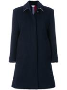 Thom Browne Unlined Stripe Wool Overcoat - Blue