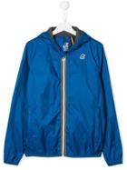 K Way Kids Jacques Nylon Jersey Jacket - Blue