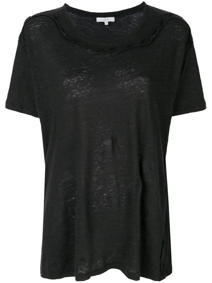Iro Loose Linen T-shirt - Black