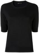 Anteprima Short Sleeve Knitted Top - Black