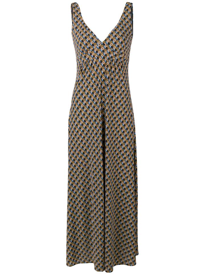 Siyu V-neck Printed Maxi Dress - Multicolour
