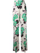 Etro - Floral Print Trousers - Women - Viscose - 42, Grey, Viscose