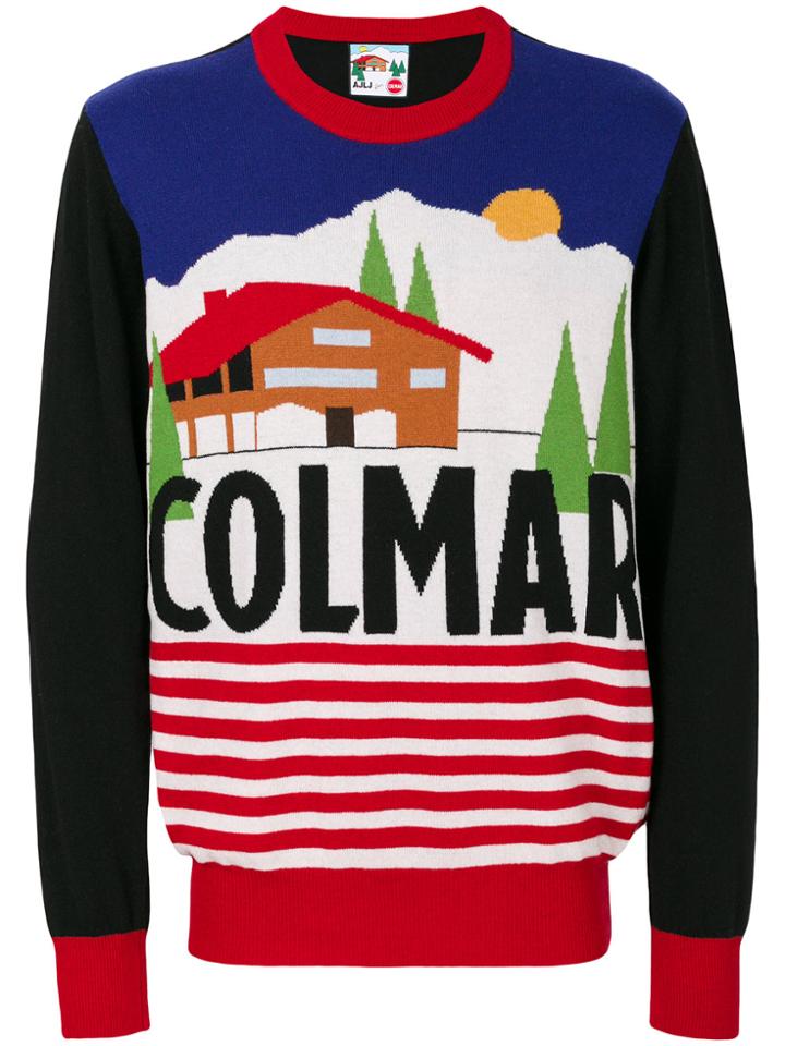 Au Jour Le Jour For Colmar Contrast Sleeve Jumper - Black
