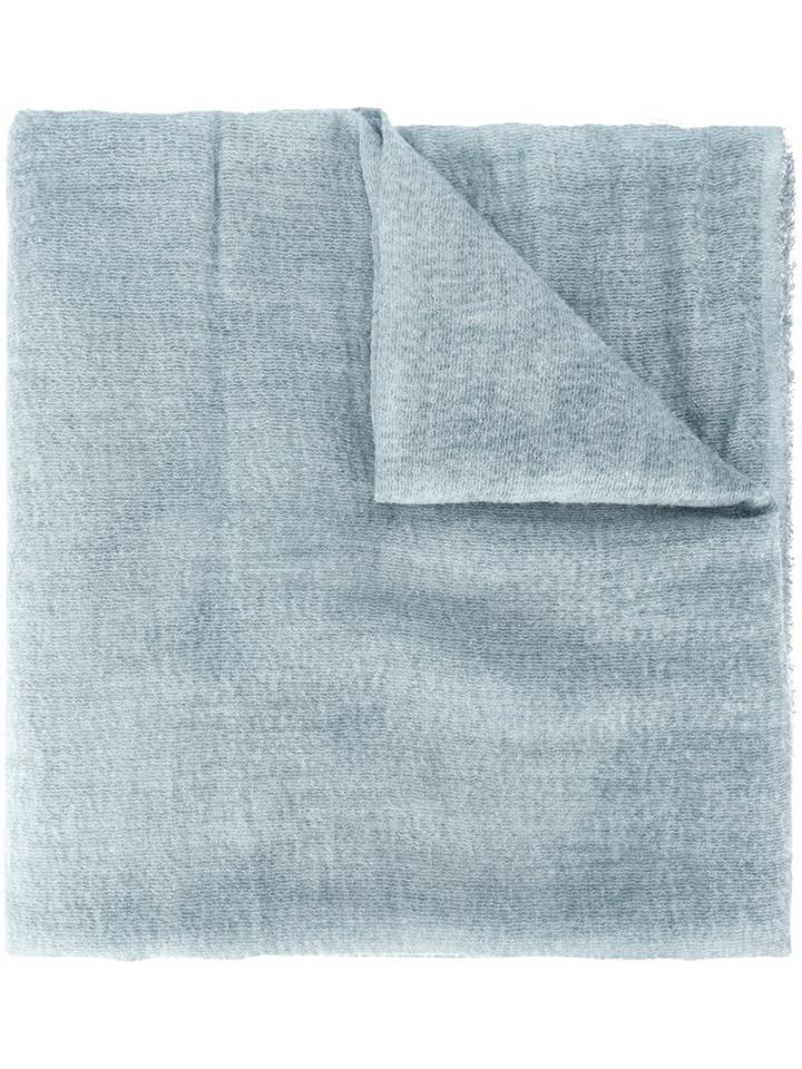 Faliero Sarti Frayed Edge Scarf, Women's, Blue, Silk/modal/cashmere