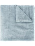 Faliero Sarti Frayed Edge Scarf, Women's, Blue, Silk/modal/cashmere