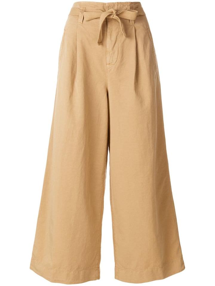 Incotex Tie Waist Wide Leg Trousers - Neutrals