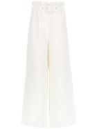 Nk Belted Cropped Pants - White