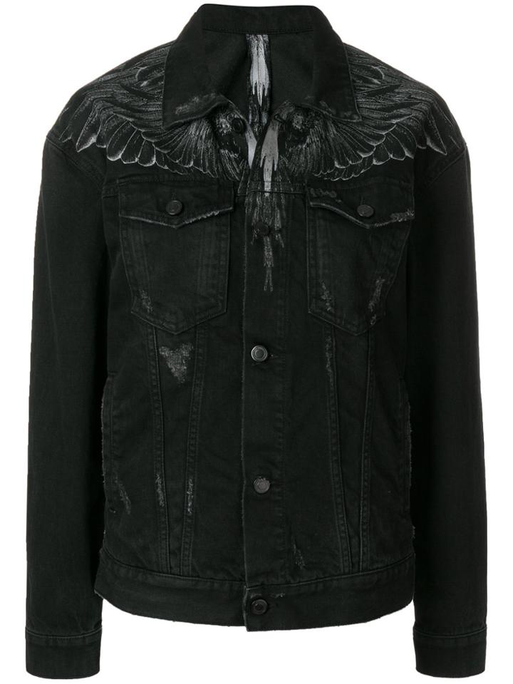 Marcelo Burlon County Of Milan Wings Denim Jacket - Black