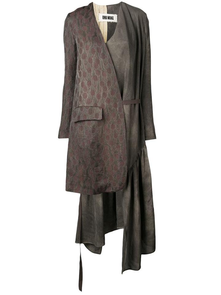 Uma Wang Asymmetrical Coat - Grey