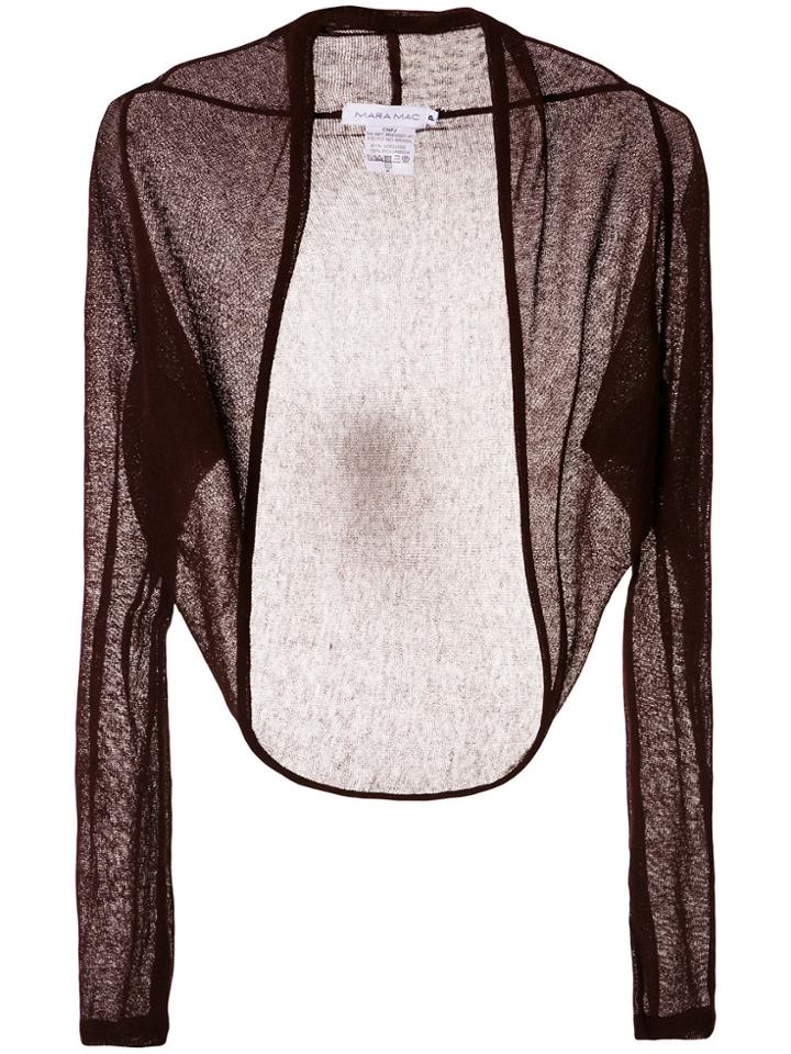 Mara Mac Cropped Knit Cardigan - Red