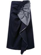 Le Ciel Bleu Ruffle Detail Straight Skirt